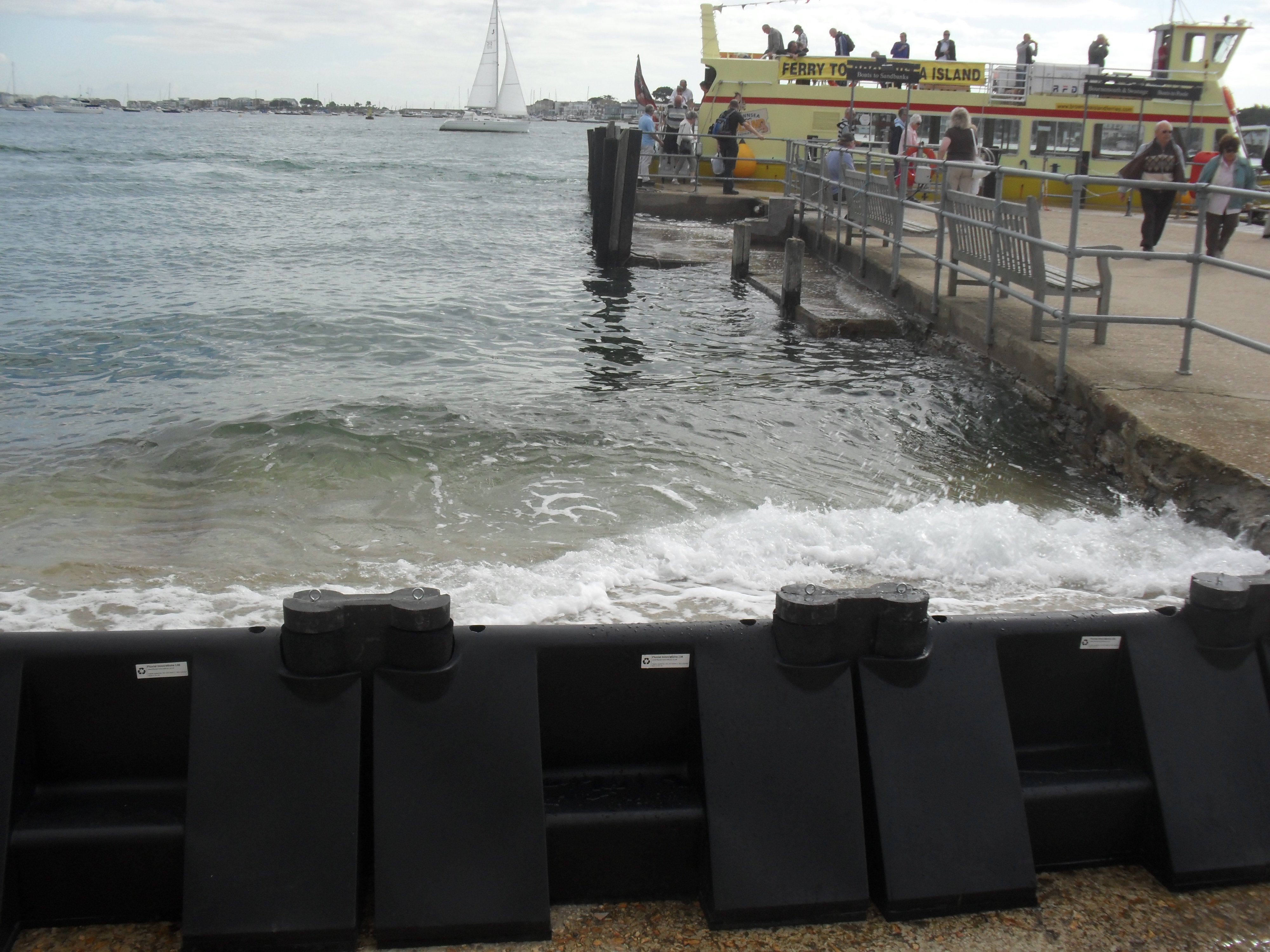 Floodstop flood barrier from behind